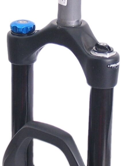 Verende voorvork 27,5" / 650B Spinner met lock out - 120 mm veerweg met 1 1/8" ahead vorkbuis - mat zwart