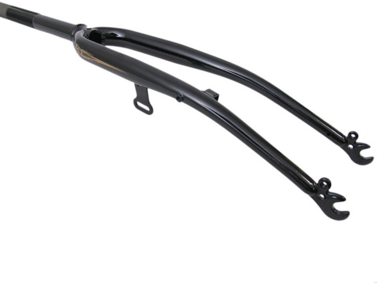 Voorvork 28" met 1 1/8" vorkbuis - trommelremnok en dynamohaak - zwart