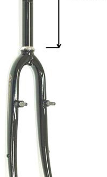 Voorvork 28" met 1 1/8" vorkbuis - V-brake remnokken - glanzend zwart