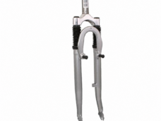 Verende voorvork 28" met 1 1/8" vorkbuis - V-brake en trommelremnok - zilver