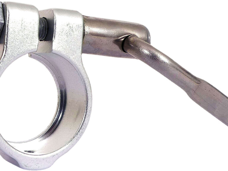 Zadelklem Gazelle met fixatieschroef en hevel 35mm - zilver