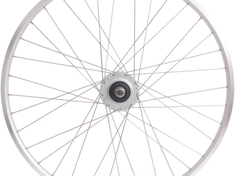 Achterwiel 28" Nexus 8 rollerbrake naaf met met zilveren velg en RVS spaken