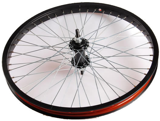 Voorwiel 20 x 1.75"  Freestyle aluminium 48 spaaks - zwart