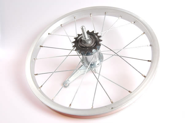 Achterwiel 16 x 1.75" aluminium met Favorit remnaaf