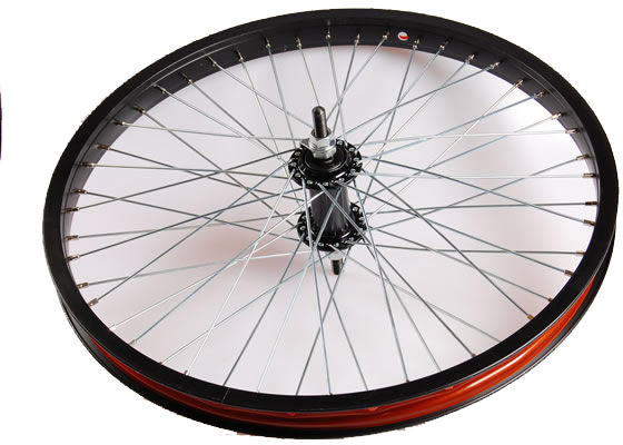 Achterwiel 20 x 1.75" aluminium Freestyle 48 spaaks - zwart