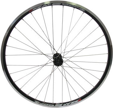 Voorwiel 26" ATB - ZAC19 velg - Shimano Deore naaf - RVS spaken - zwart