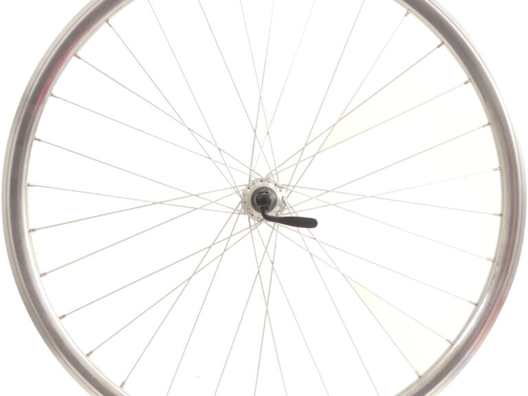 Achterwiel 28" / 622*14C velg - 8/9/10V Shimano TX500 QR naaf - gepolijst zilver