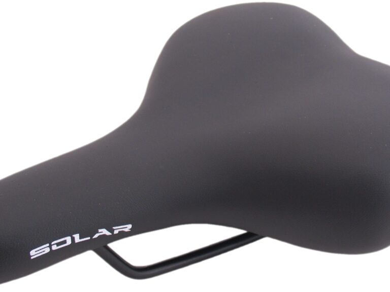 Fietszadel Selle Monte Grappa Solar met handgreep voor e-bike - zwart skai leer