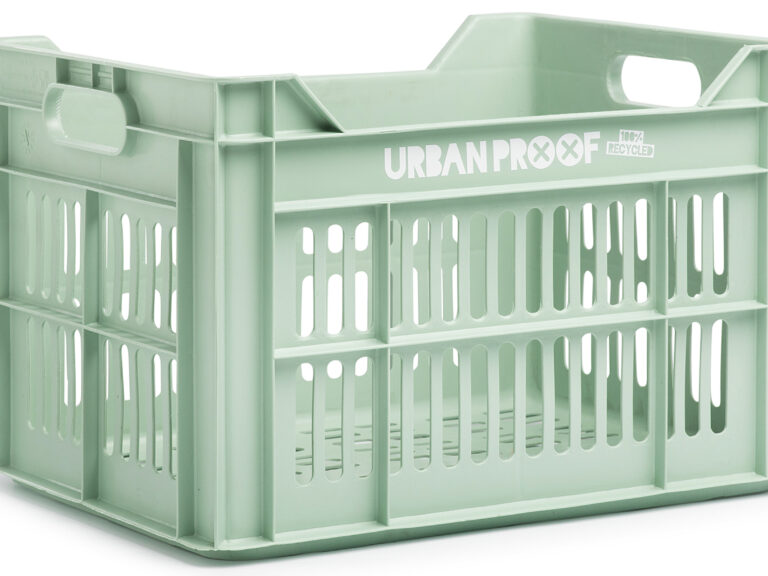 Gerecyclede fietskrat Urban Proof 30 liter - zacht groen