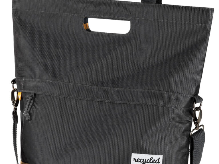 Gerecyclede shopper fietstas Urban Proof 20 liter - grijs/geel