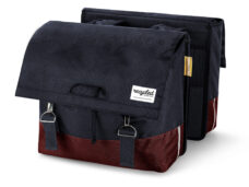 Gerecyclede dubbele fietstas Urban Proof 40 liter - bordeaux rood/grijs