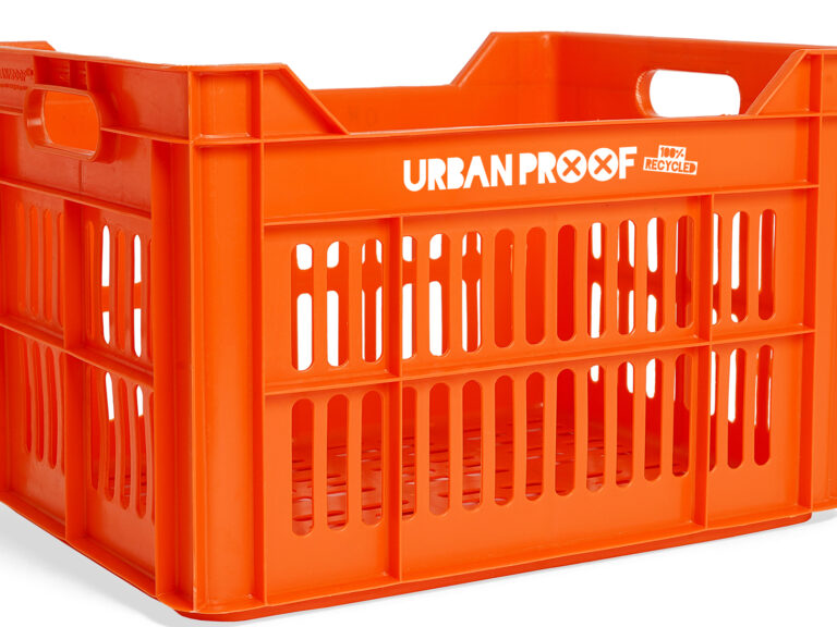 Gerecyclede fietskrat Urban Proof 30 liter - oranje