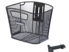Fietsmand Basil Bold FM met stuurpenhouder 28 x 34 x 26 cm - zwart