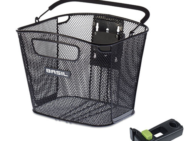 Fietsmand Basil Bold KF met stuurpenhouder 28 x 34 x 26 cm - zwart