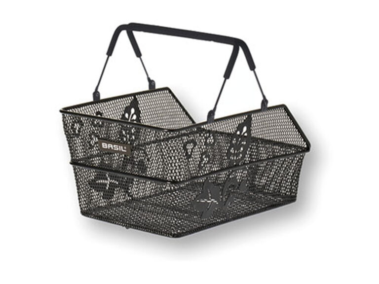 Fietsmand Basil Cento S Flower Multi 36 x 26 x 18 cm - zwart