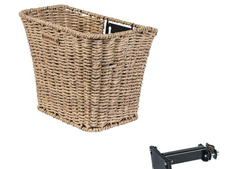 Fietsmand Basil Bremen Rattan Look met FM stuurpenhouder  27 x 35 x 29 cm - seagrass