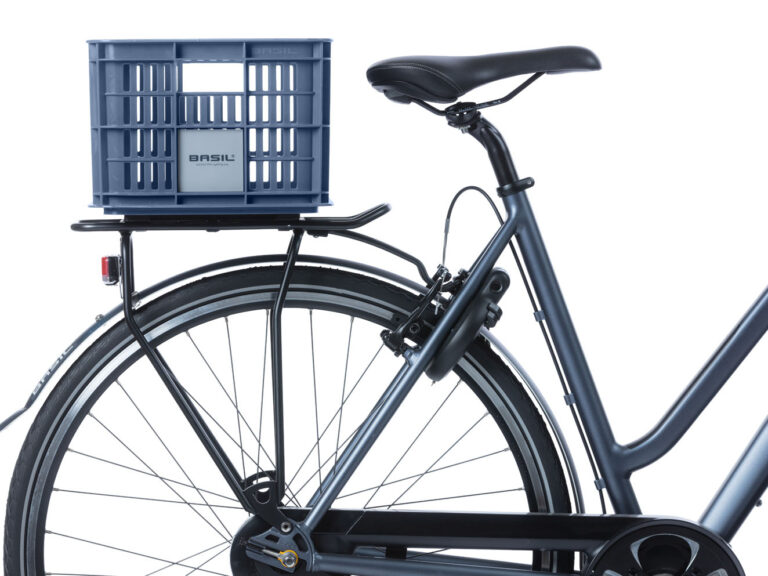 Gerecyclede fietskrat Basil Crate S 17.5 liter 29 x 39 x 20 cm - bluestone