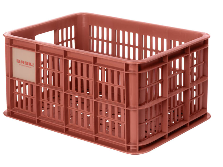 Gerecyclede fietskrat Basil Crate S 17.5 liter 29 x 39 x 20 cm - terra red