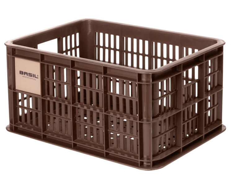 Gerecyclede fietskrat Basil Crate S 17.5 liter 29 x 39 x 20 cm - brown