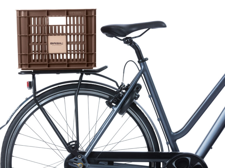 Gerecyclede fietskrat Basil Crate M 29.5 liter 35 x 45 x 25 cm - brown