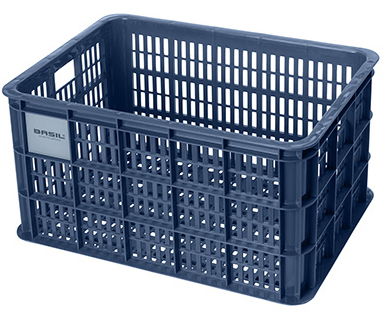Gerecyclede fietskrat Basil Crate L 40.0 liter 39 x 49 x 26 cm - bluestone