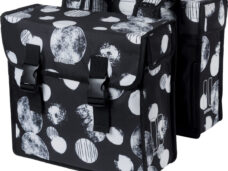 Dubbele fietstas Basil Mara XL Sphere 35 liter 14 x 36 x 44 cm - zwart/grijs
