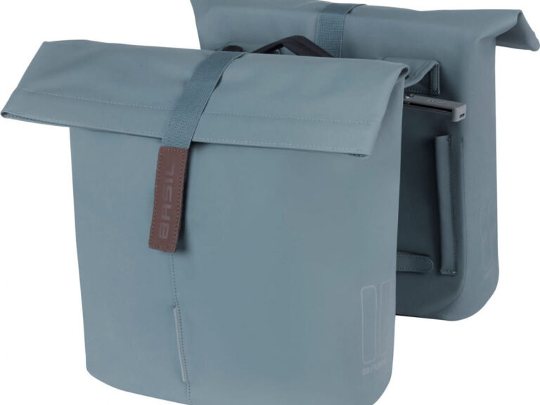 Dubbele fietstas Basil City MIK 28-32 liter 12 x 30 x 33 cm - graphite blue