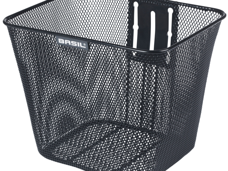 Fietsmand Basil Bilbao met vaste montage 26 x 22 x 27 cm - zwart