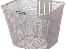 Fietsmand Basil Bilbao met vaste montage 26 x 22 x 27 cm - nude metallic