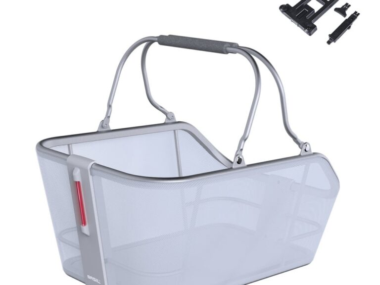 Fietsmand Basil Cento Tech Fiber Nordlicht MIK 21 Liter 39 x 24 x 15 cm blauw zilver