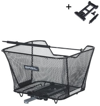 Fietsmand Basil Lesto met MIK bevestiging 24 x 32 x 17 cm - zwart