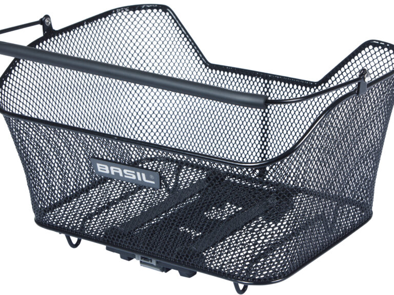 Fietsmand Basil Base M met MIK bevestiging 14 liter 25 x 33 x 17 cm - zwart