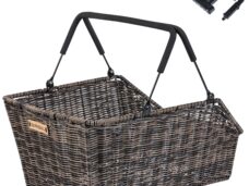 Fietmand Basil Cento Rattan Look met MIK bevestiging 22 liter 41 x 25 x 12 cm - bruin