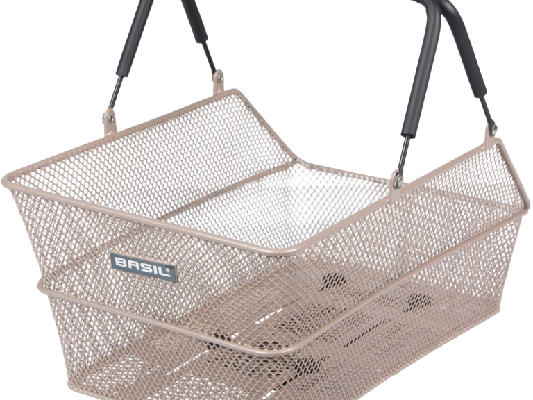 Fietsmand Basil Cento MIK 39 x 24 x 13 cm - Nude metallic