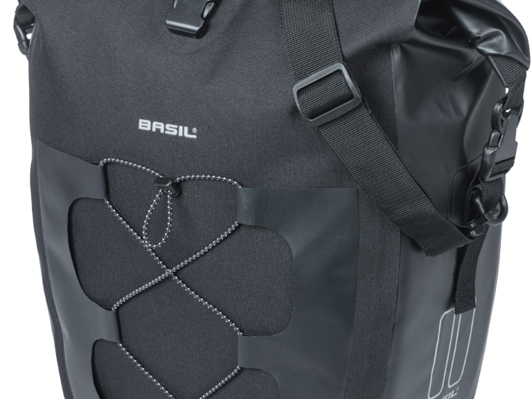Enkele fietstas Basil Navigator Waterproof MIK 22 liter - 19 x 27 x 41 cm - zwart