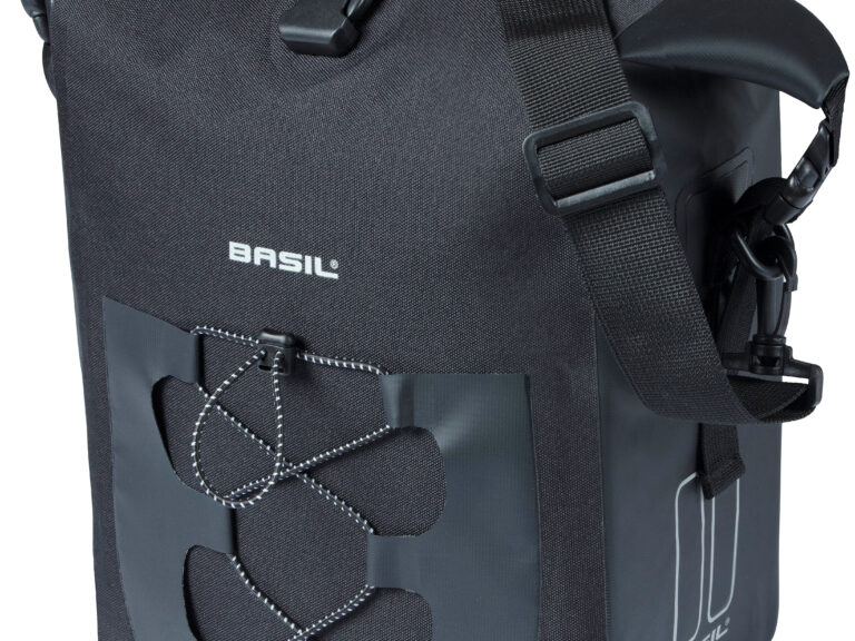 Enkele fietstas Basil Navigator Waterproof M MIK 14 liter - 14 x 24 x 34 cm - zwart