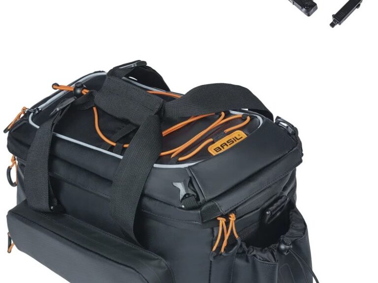 Bagagedragertas Basil Miles Tarpaulin XL Pro MIK 9-36 liter 33 x 19 x 18 cm - zwart/oranje