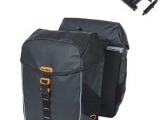 Dubbele Fietstas Basil Miles Tarpaulin MIK 34 liter 13 x 25 x 37 cm - zwart/oranje