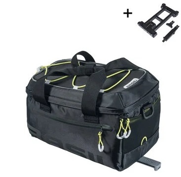 Bagagedragertas Basil Miles MIK 7 liter 29 x 18 x 17 cm - zwart