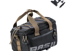 Bagagedragertas Basil Miles MIK 7 liter 29 x 18 x 17 cm - zwart/grijs
