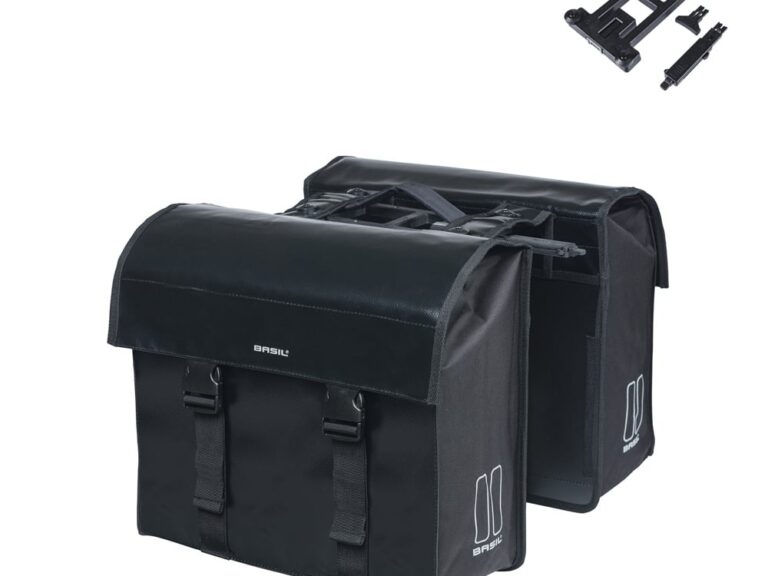 Dubbele fietstas Basil Urban Load MIK 48-53 liter - zwart