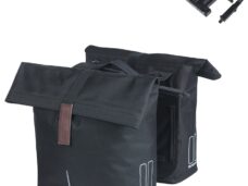 Dubbele fietstas Basil City MIK 28-32 liter - zwart