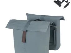 Dubbele fietstas Basil City MIK 28-32 liter - graphite blue