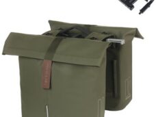 Dubbele Fietstas Basil City MIK 28 - 32 liter - Moss Green