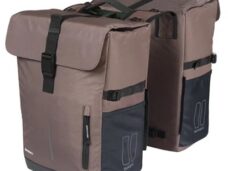 Dubbele fietsas Basil Move 30 liter 16 x 27 x 38 cm - bruin