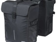 Dubbele fietstas Basil Move MIK 30 liter 16 x 27 x 38 cm - zwart