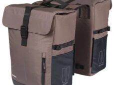 Dubbele fietstas Basil Move MIK 30 liter 16 x 27 x 38 cm - bruin