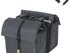 Dubbele fietstas Basil Urban Dry MIK 50 liter - charcoal