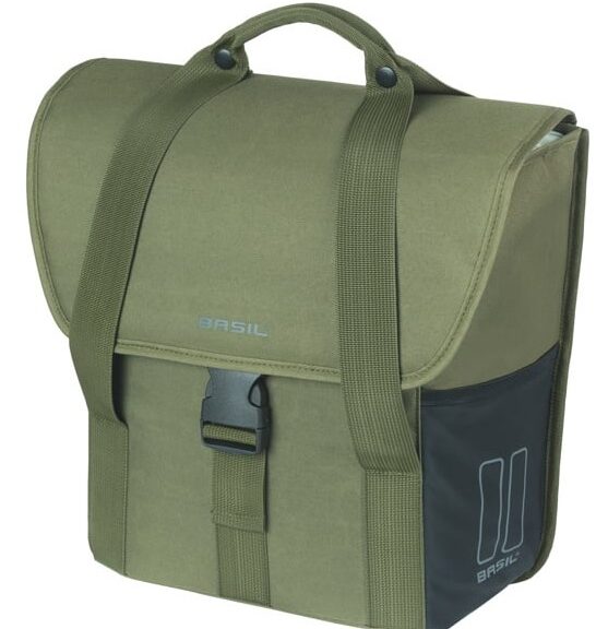 Enkele fietstas Basil GO 16 liter 15 x 29 x 34 cm - donkergroen