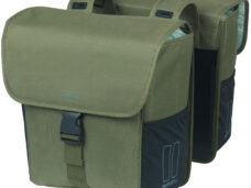 Dubbele fietstas Basil GO 32 liter - 14 x 27 x 31 cm - donkergroen